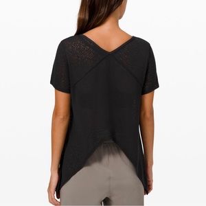 Lululemon athletica Black V-Neck Top